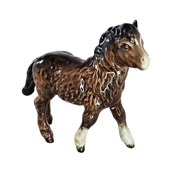 Beswick England Shetland Pony Foal Baby Horse Figurine AS IS FLAWS REPAIRED - Picture 1 of 9